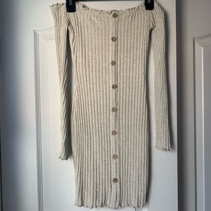 Off the shoulder sweater dress